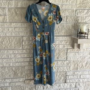 Bands of Gypsies Floral V Neck Jumpsuit Size xs